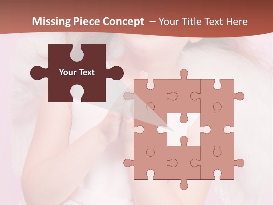 Girl Adorable Angel PowerPoint Template