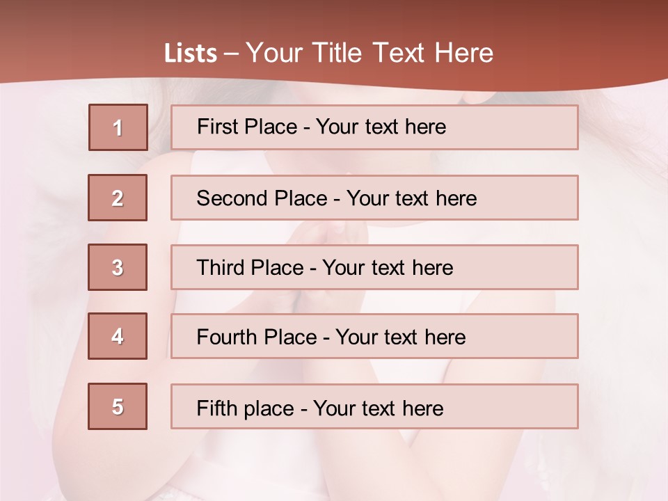 Girl Adorable Angel PowerPoint Template