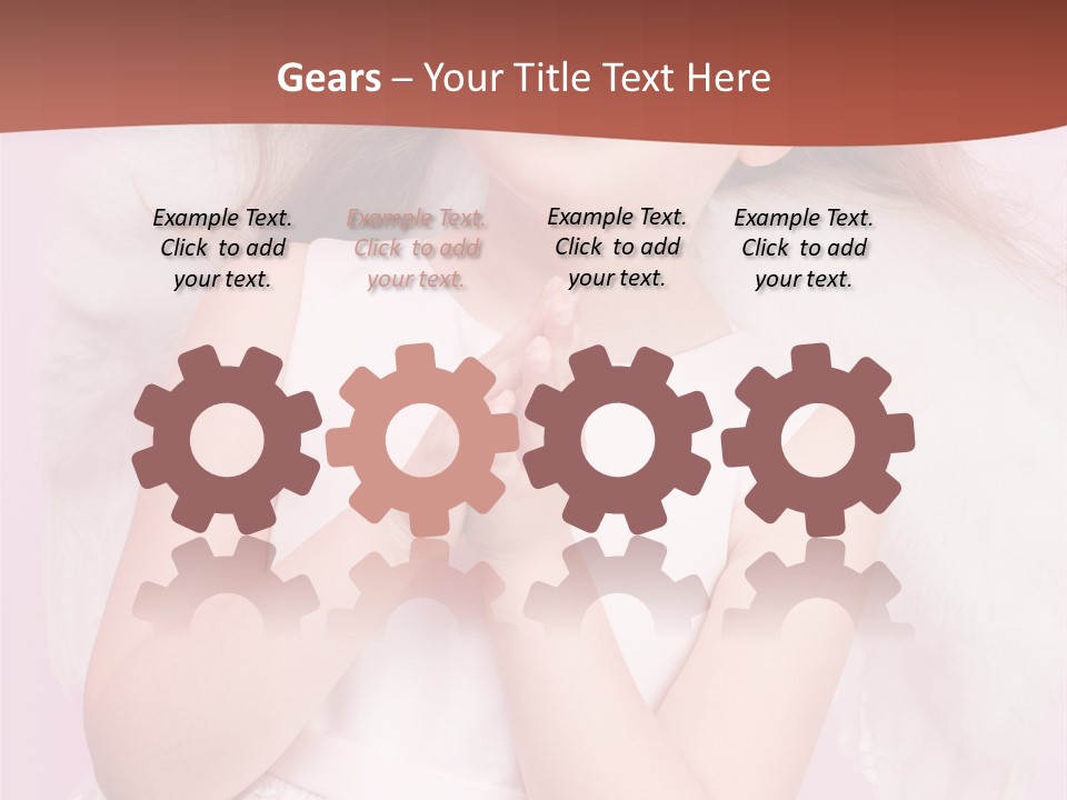 Girl Adorable Angel PowerPoint Template