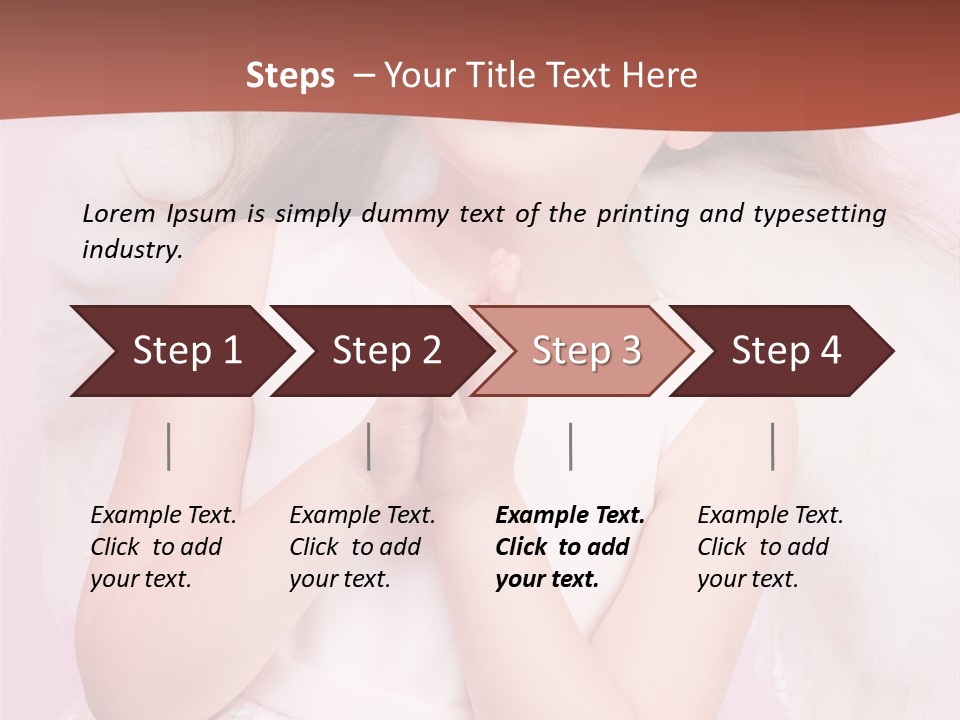 Girl Adorable Angel PowerPoint Template