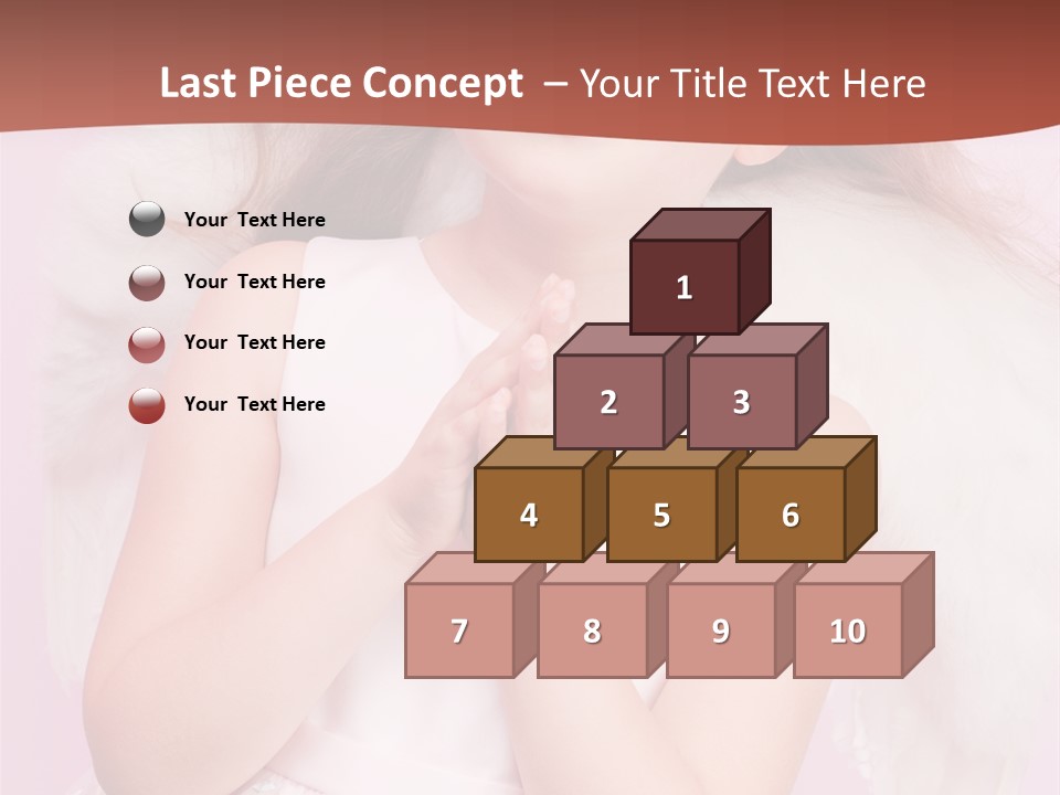 Girl Adorable Angel PowerPoint Template