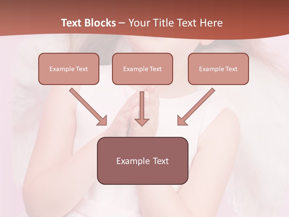 Girl Adorable Angel PowerPoint Template