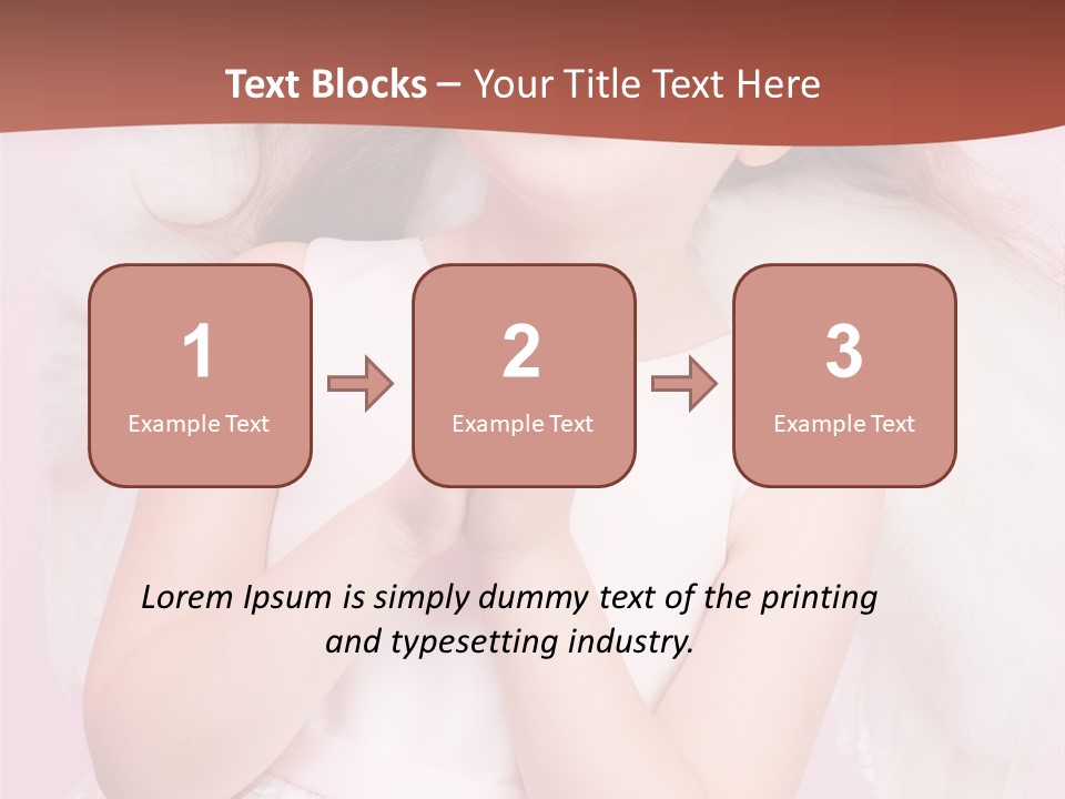 Girl Adorable Angel PowerPoint Template