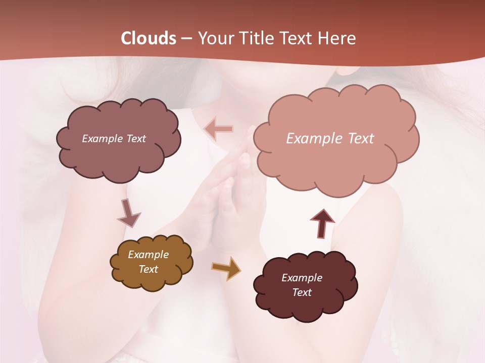 Girl Adorable Angel PowerPoint Template