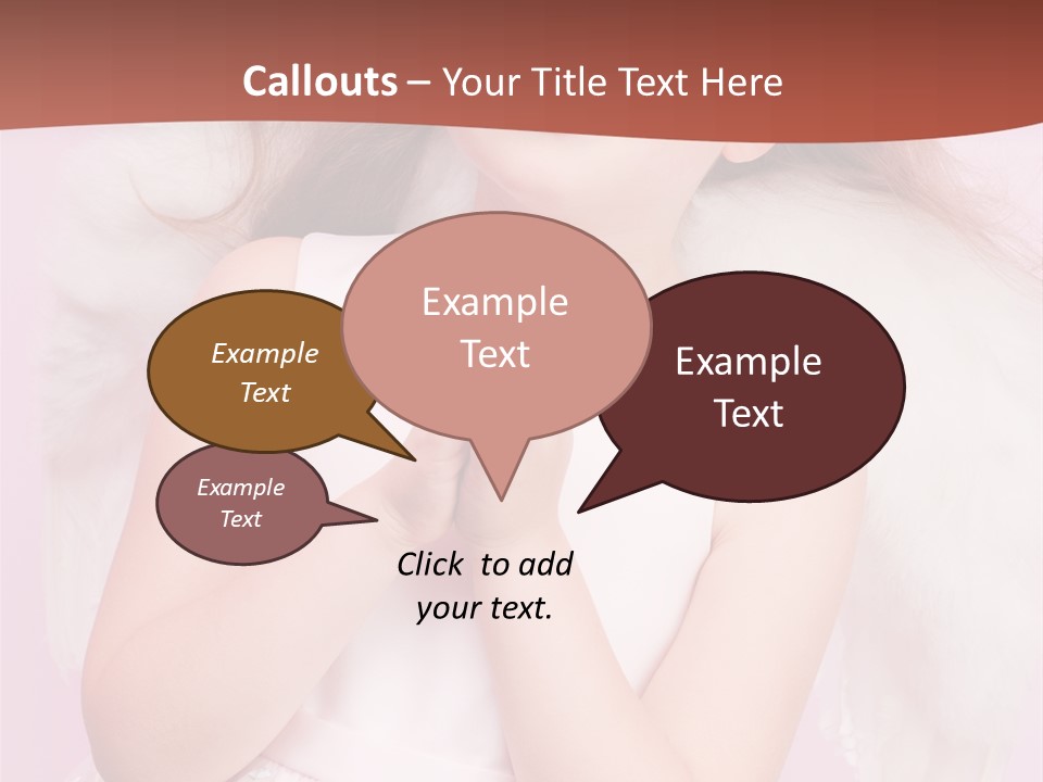 Girl Adorable Angel PowerPoint Template