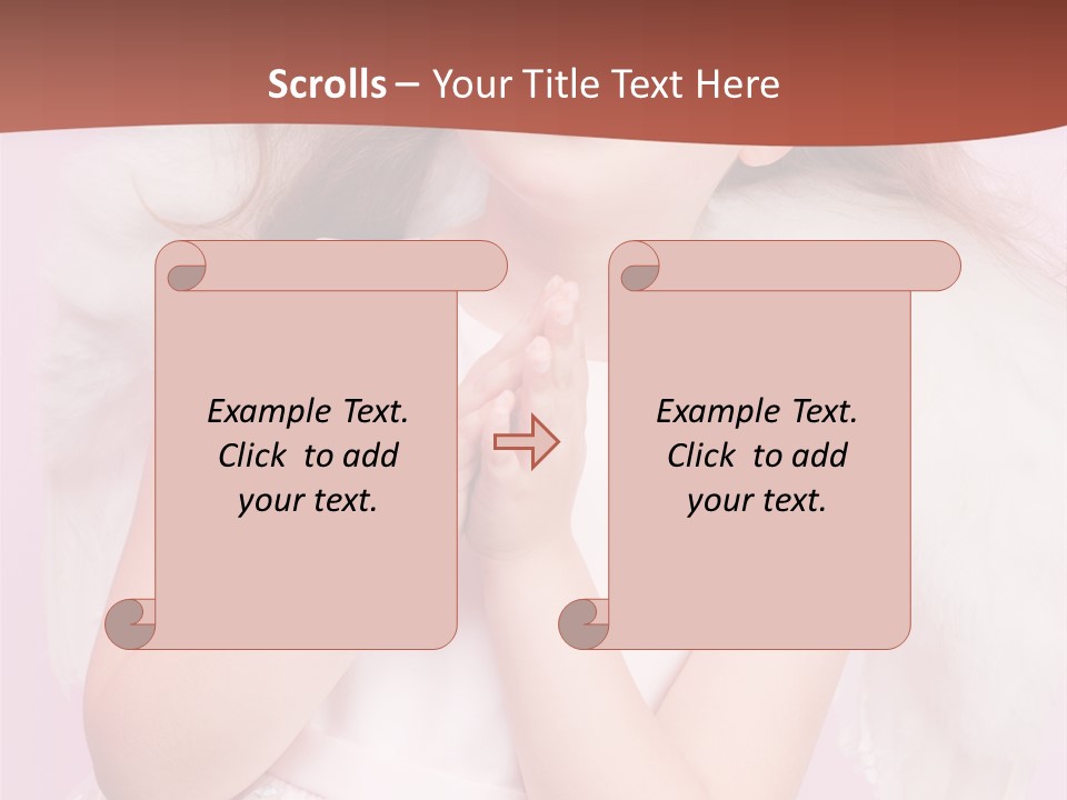 Girl Adorable Angel PowerPoint Template