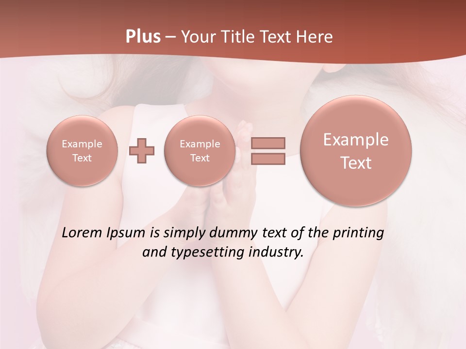 Girl Adorable Angel PowerPoint Template