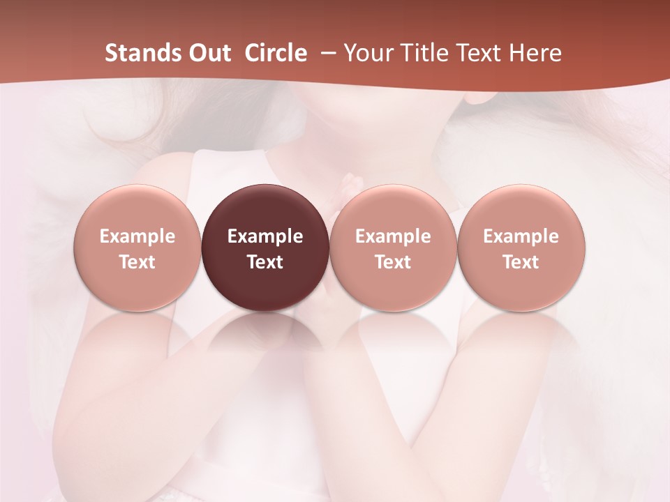 Girl Adorable Angel PowerPoint Template