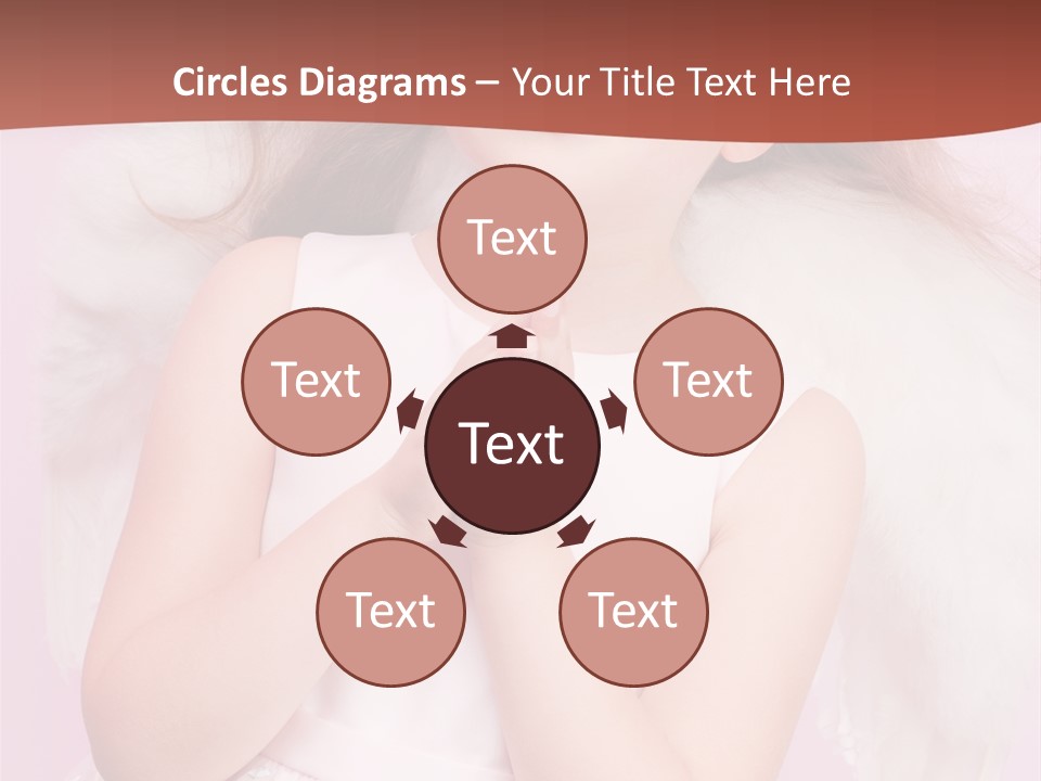 Girl Adorable Angel PowerPoint Template