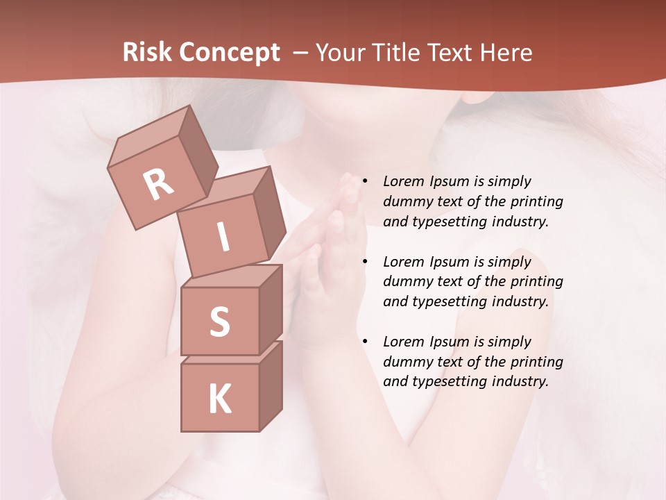 Girl Adorable Angel PowerPoint Template