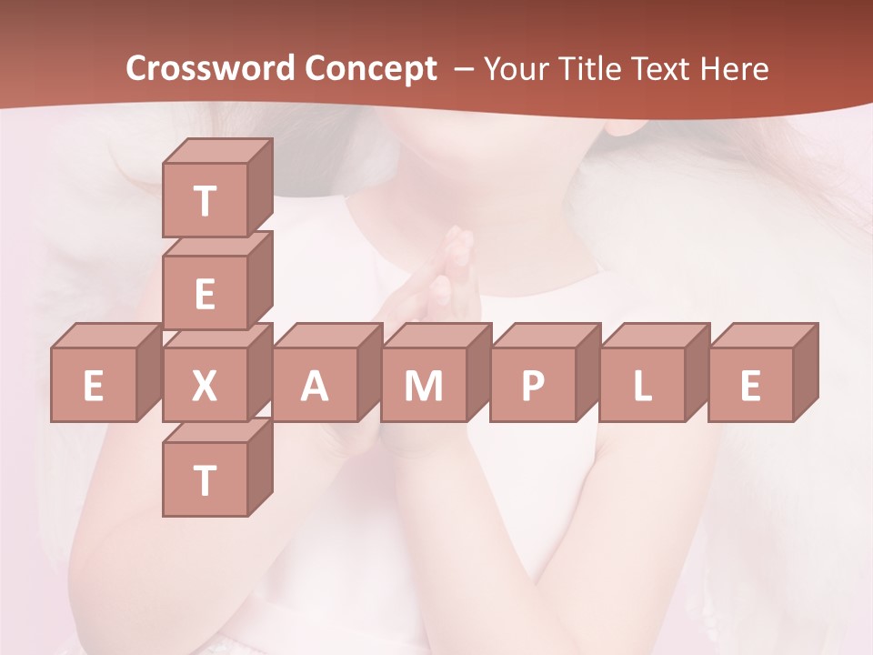 Girl Adorable Angel PowerPoint Template