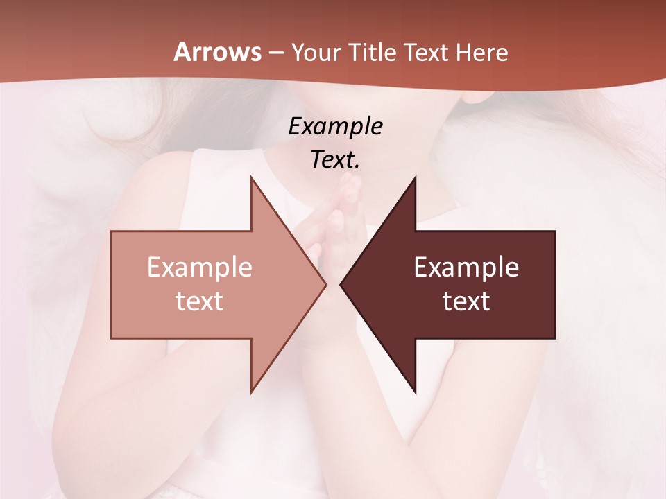 Girl Adorable Angel PowerPoint Template