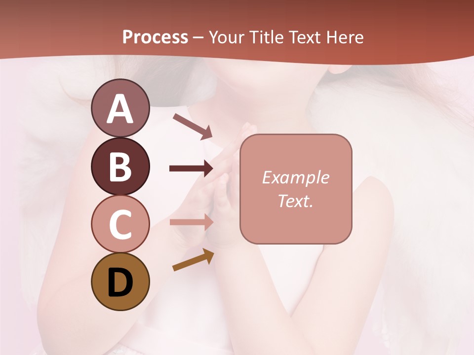 Girl Adorable Angel PowerPoint Template