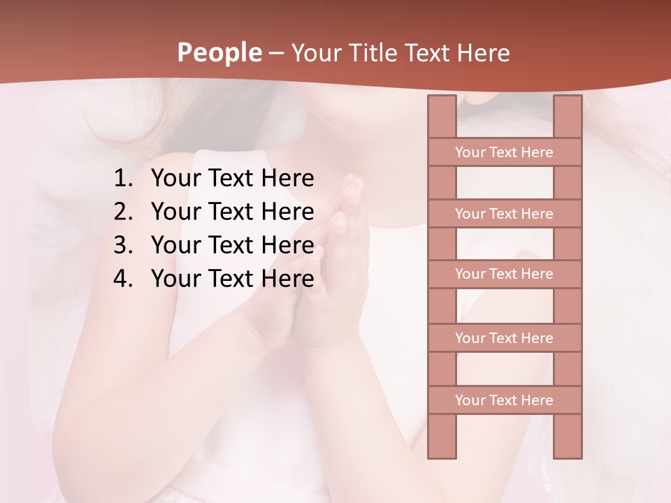 Girl Adorable Angel PowerPoint Template