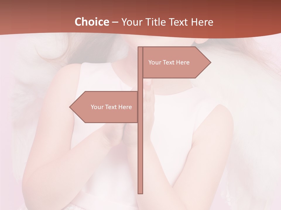 Girl Adorable Angel PowerPoint Template