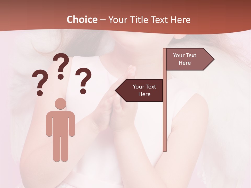 Girl Adorable Angel PowerPoint Template