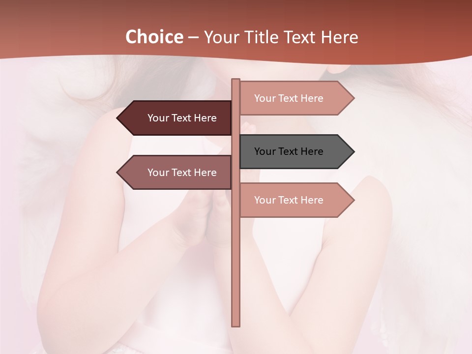 Girl Adorable Angel PowerPoint Template