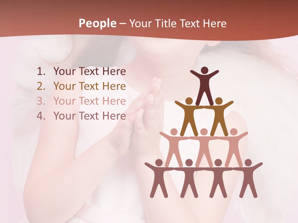 Girl Adorable Angel PowerPoint Template