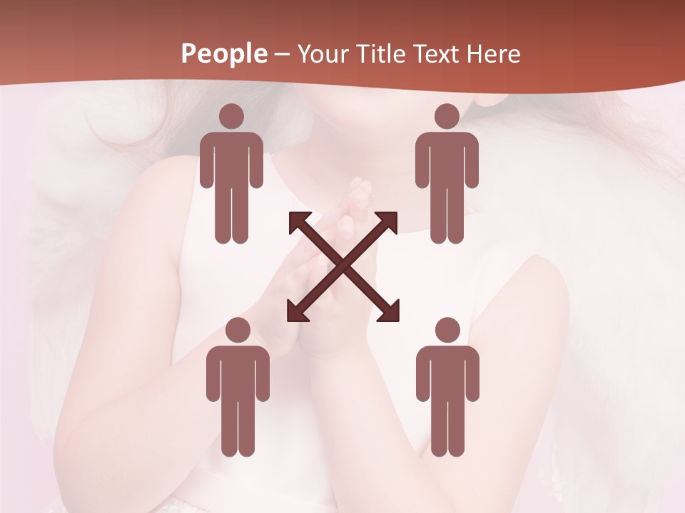 Girl Adorable Angel PowerPoint Template