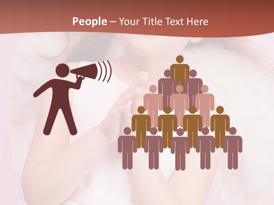 Girl Adorable Angel PowerPoint Template