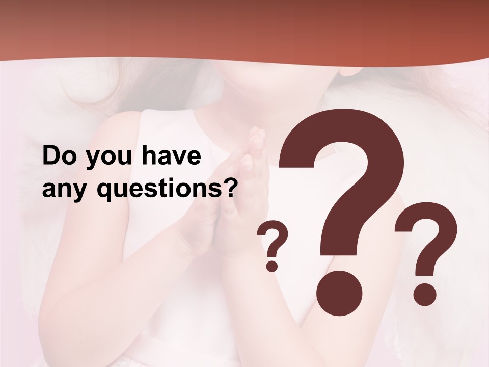 Girl Adorable Angel PowerPoint Template