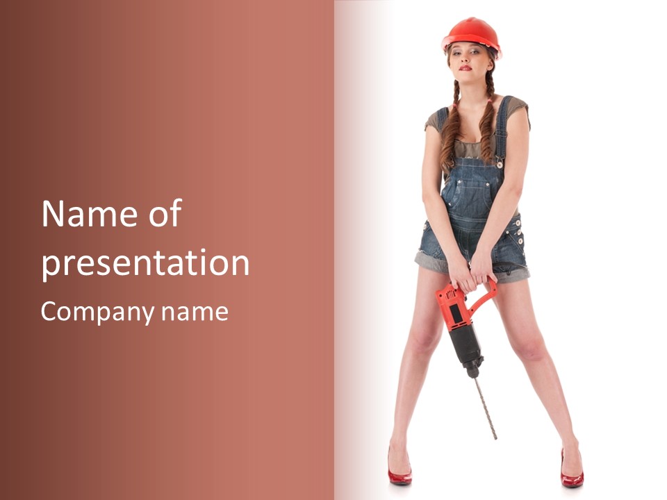 Electric Hammer Shoes PowerPoint Template