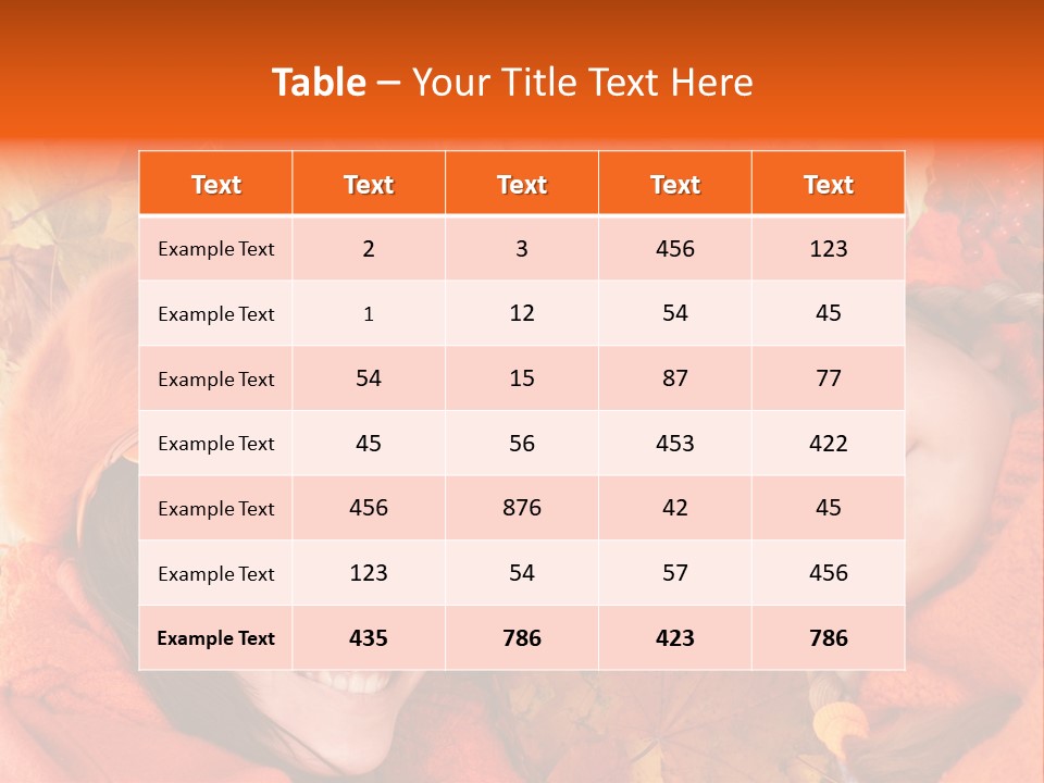 Person October Toddler PowerPoint Template
