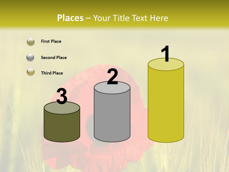 Green Beautiful Poppy PowerPoint Template