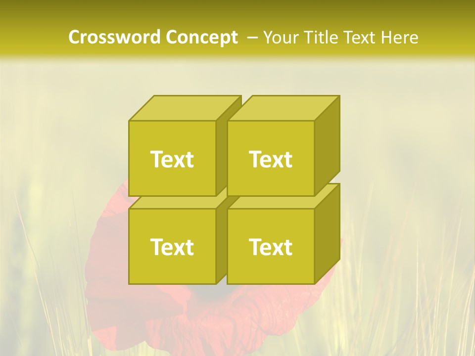 Green Beautiful Poppy PowerPoint Template