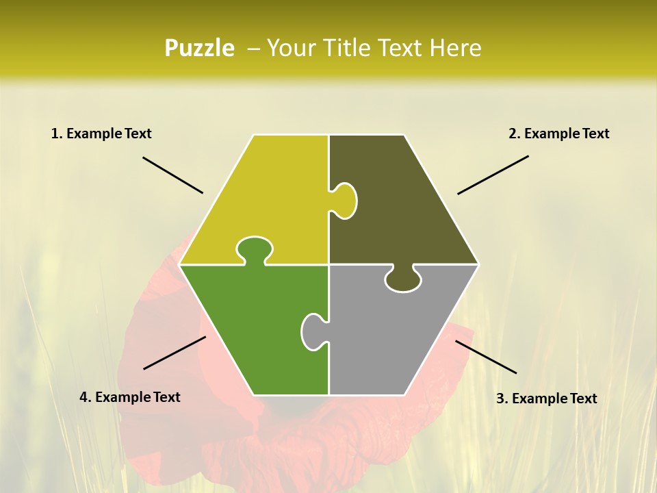 Green Beautiful Poppy PowerPoint Template