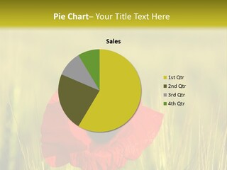 Green Beautiful Poppy PowerPoint Template