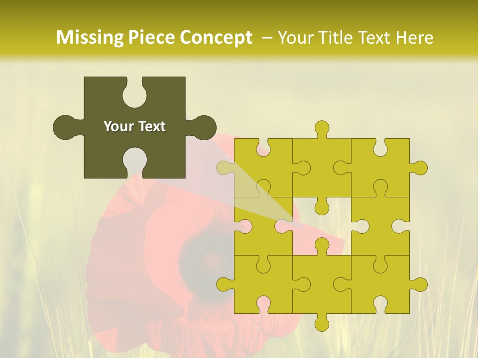 Green Beautiful Poppy PowerPoint Template