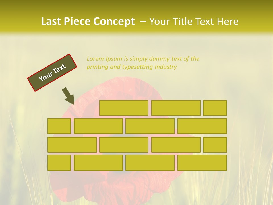 Green Beautiful Poppy PowerPoint Template