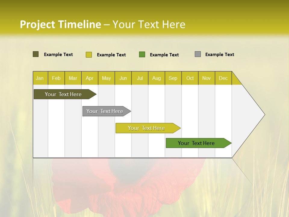 Green Beautiful Poppy PowerPoint Template