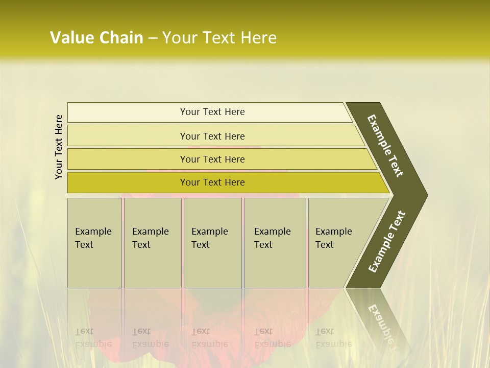 Green Beautiful Poppy PowerPoint Template