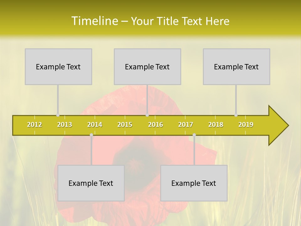 Green Beautiful Poppy PowerPoint Template