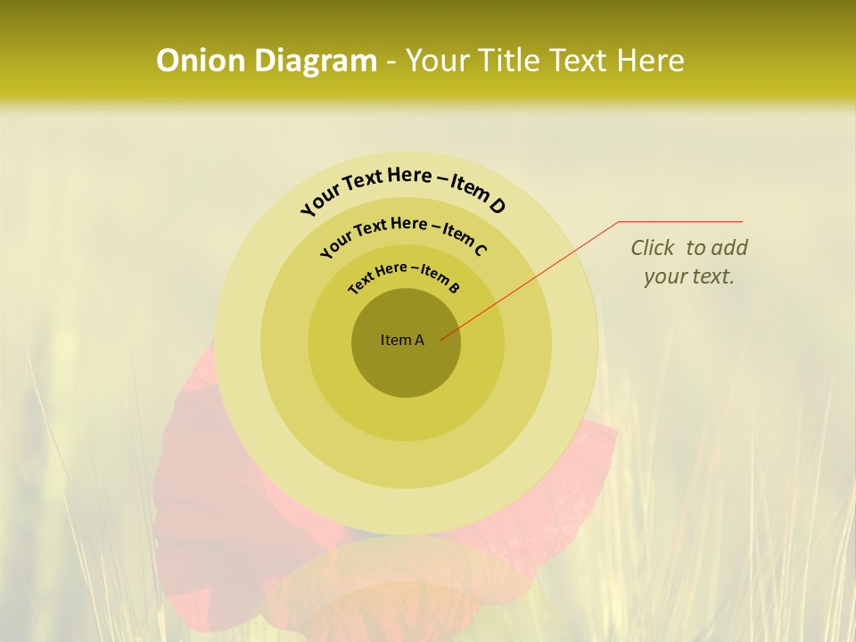 Green Beautiful Poppy PowerPoint Template