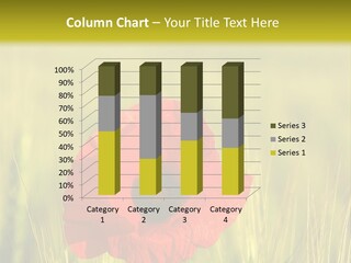 Green Beautiful Poppy PowerPoint Template