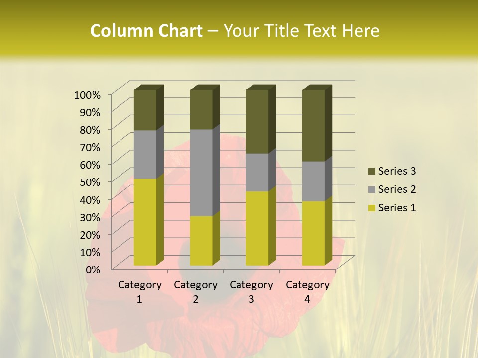 Green Beautiful Poppy PowerPoint Template
