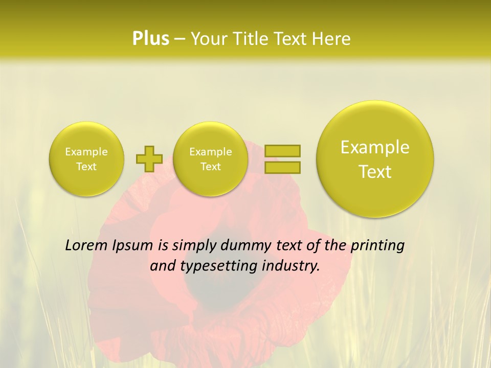 Green Beautiful Poppy PowerPoint Template