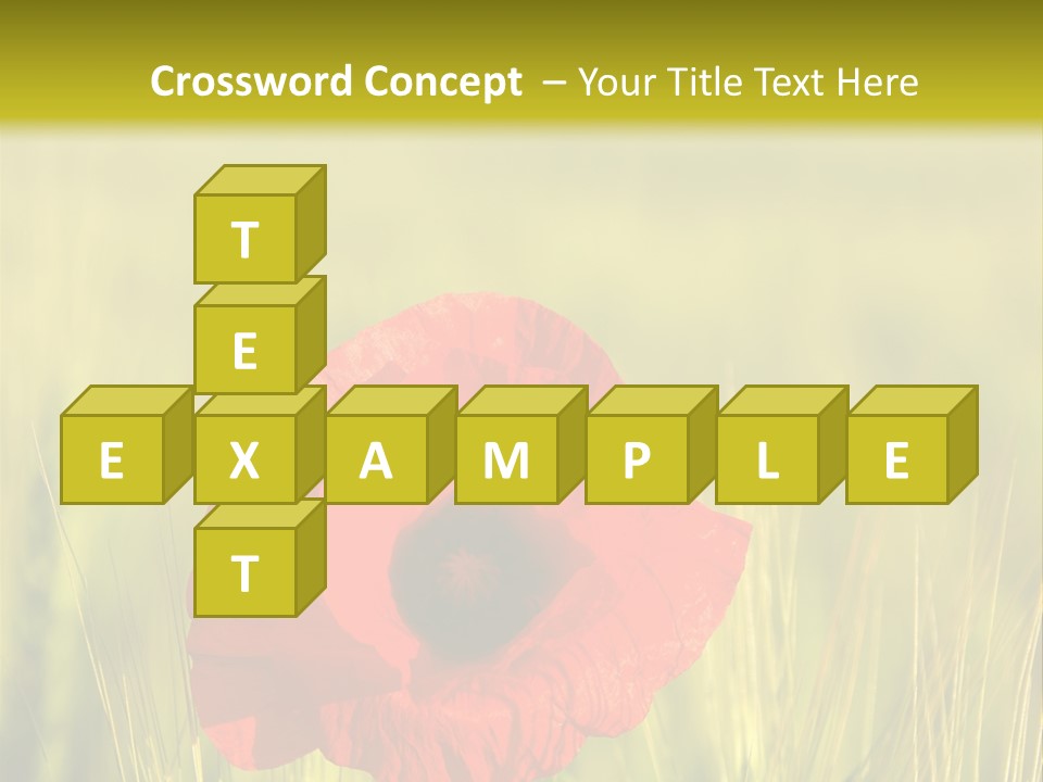 Green Beautiful Poppy PowerPoint Template