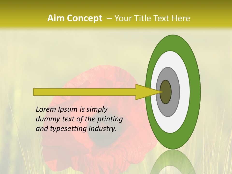 Green Beautiful Poppy PowerPoint Template