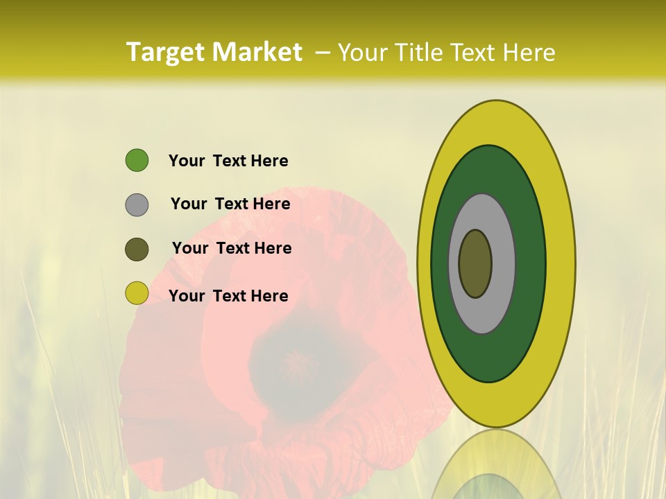 Green Beautiful Poppy PowerPoint Template