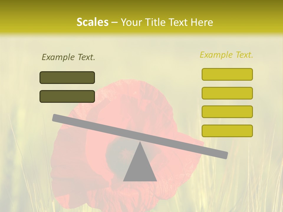 Green Beautiful Poppy PowerPoint Template