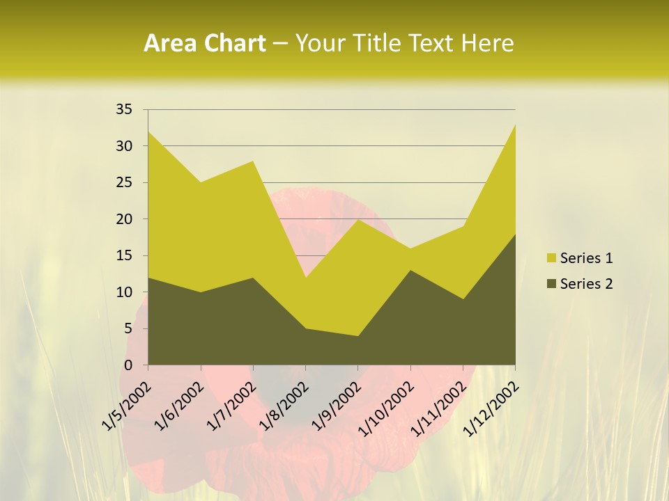 Green Beautiful Poppy PowerPoint Template