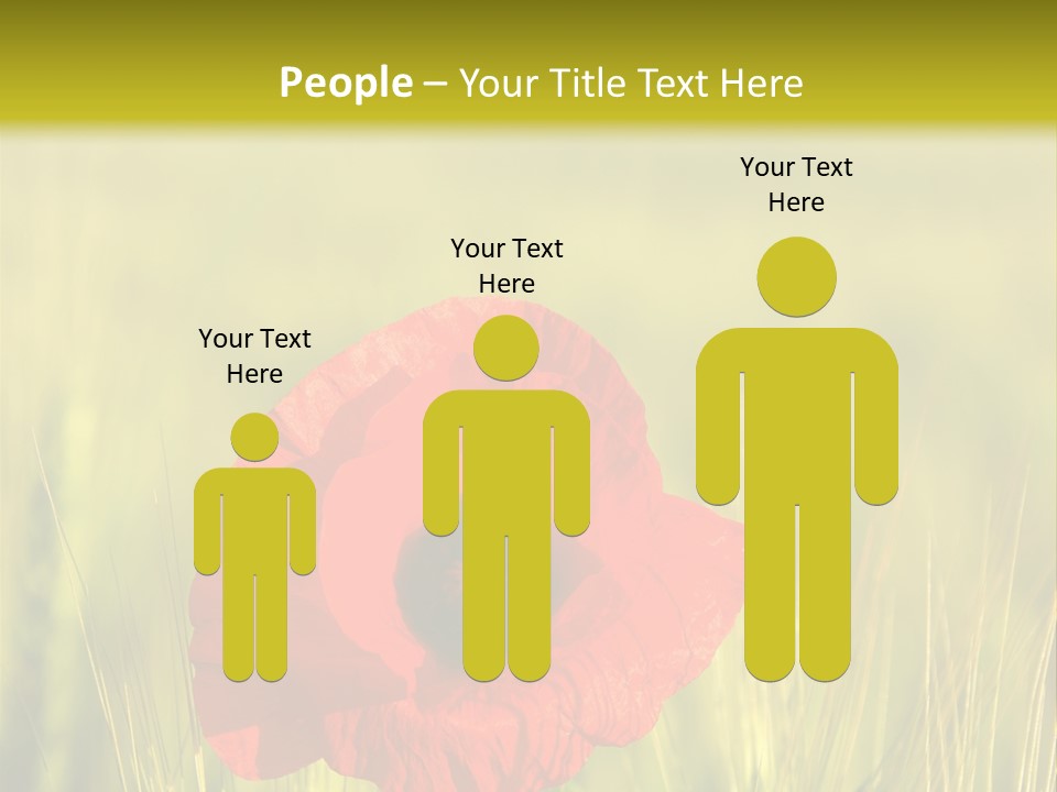 Green Beautiful Poppy PowerPoint Template