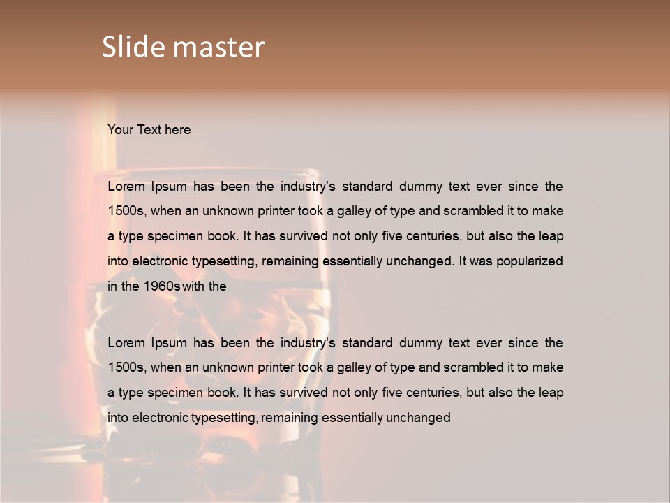 Scotch Whisky Glas PowerPoint Template