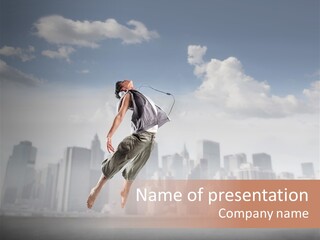 York Dancer Street PowerPoint Template