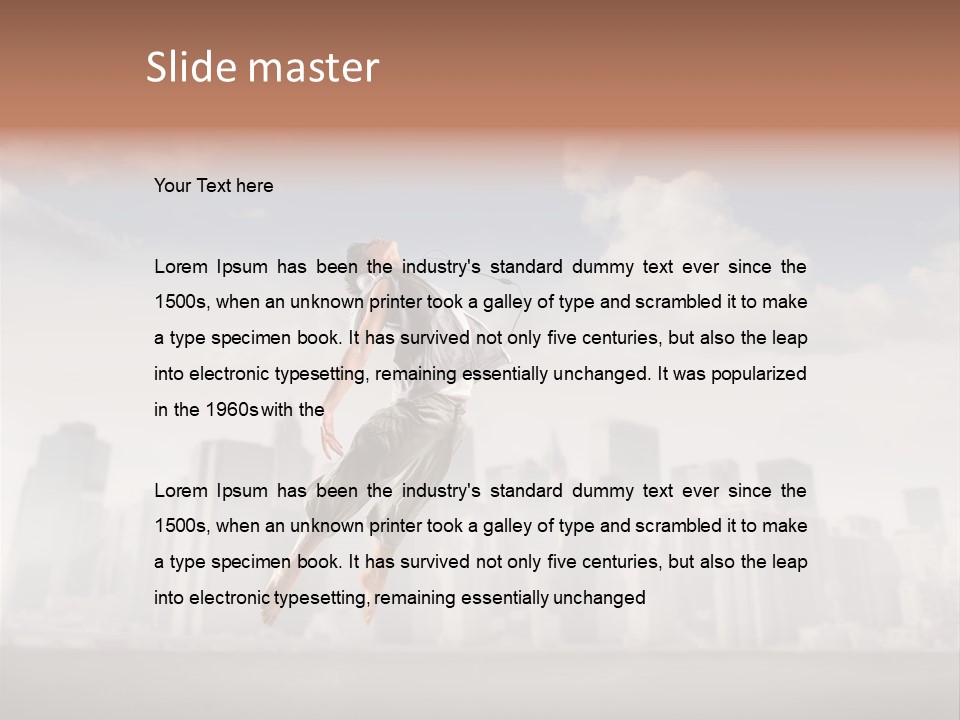 York Dancer Street PowerPoint Template