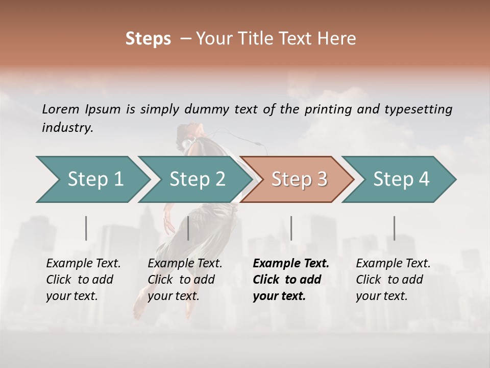 York Dancer Street PowerPoint Template